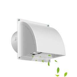 HG Power Ventilation Grille 150 mm Exhaust Air Grille 150 mm Weather Protection Grille Quiet Ventilation Grille Lockable for Bathroom Fans, Air Conditioners, Kitchen Extractor Hood, Dryer, White