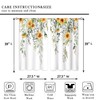 oolygoo Eucalyptus Botanical Leaves Yellow Sunflower Floral Kitchen Window Curtains