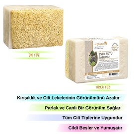 Organicsun Doğal Kabak Lifli Eşek Sütü Sabunu 120 Gr Tüm Cilt Tipleri İçin Kırışıklık ve Yaşlanma Karşıtı B ve E Vitaminli