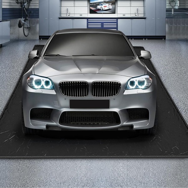 Wilaly Containment Mat, (8'6" x 20'), Non-Slip PVC Garage Floor
