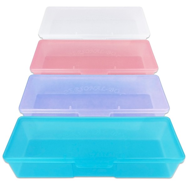Beauticom Personal Box Storage Case for Professional Manicurist Nails Pedicure (Large Size) (40 Pieces Mix Color, Mix Color: Pink, Blue, Frosted, Purple)