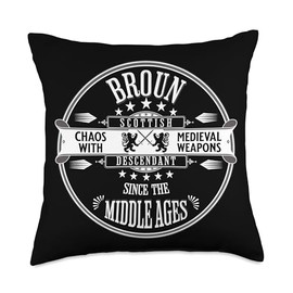 Broun Scottish Gaelic Scottish Descendant Funny Throw Pillow