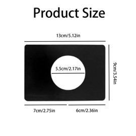 6 PCS Door Knob Plate, Matte Black Door Lock Repair Backplate Door Handle Hole Cover Filler Kit for Deadbolt Fixing, Prevent Door Lock Loose or Wobbly