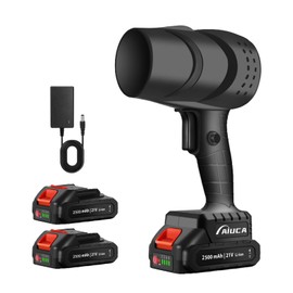 Cordless Leaf Blower with 2×21V 2500mAh Batteries, High-Speed Handheld Blower with Adjustable Speed, 250000 RPM & 130MPH Turbo Airflow, Lightweight & Portable for Patio, Lawn, Car, Camping