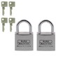 Burg-Wächter padlock, set of 2, 5 mm thickness, 4 keys,