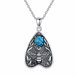 KZX 925 Sterling Silver Bee Necklace Turquoise Bee Pendant Bumblebee Necklace Bee Jewelry Gift for Women