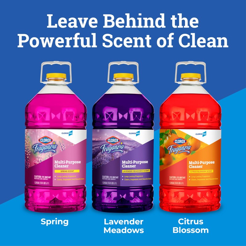 Fraganzia Multi-Purpose Cleaner, CloroxPro, Spring Scent, 175 Fluid Ounces (Package
