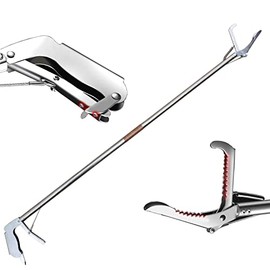 RUYARXNM 47"Collapsible Extra Long Grabber Reacher Trash Picker Heavy Duty Garden Nabber Litter with 3-Class Lock All-Stainless Steel