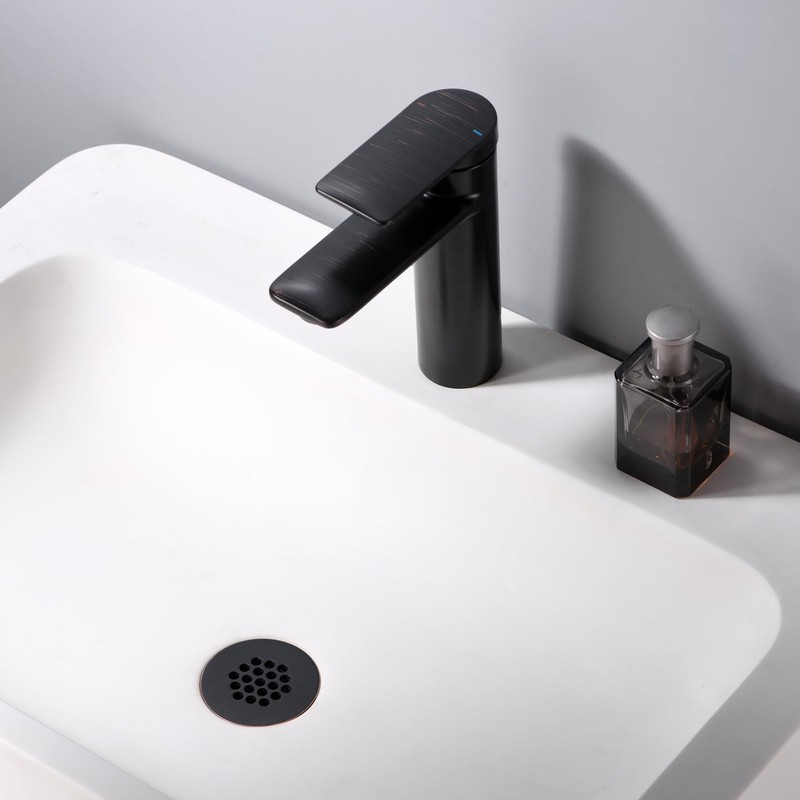 Luxier Brass Bathroom Sink Grid Drain Strainer for Vessel and