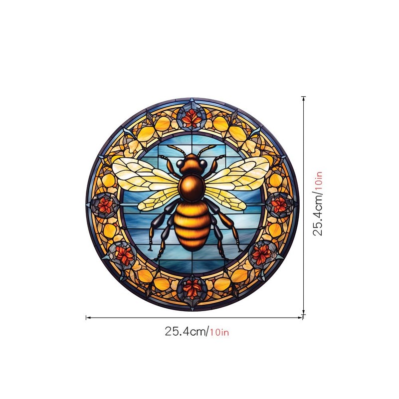 Window Stickers Bee Static Glass Clings Window Decals Animal Reusable