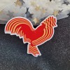 Moonlight Jade STKR049 Roosters Lover | Psychedelic Rooster Red Yellow