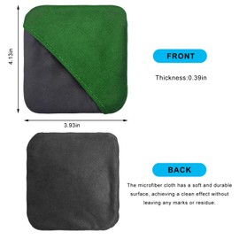 Car Screen Cleaner, Microfiber Cleaning Pad, Green&Gray