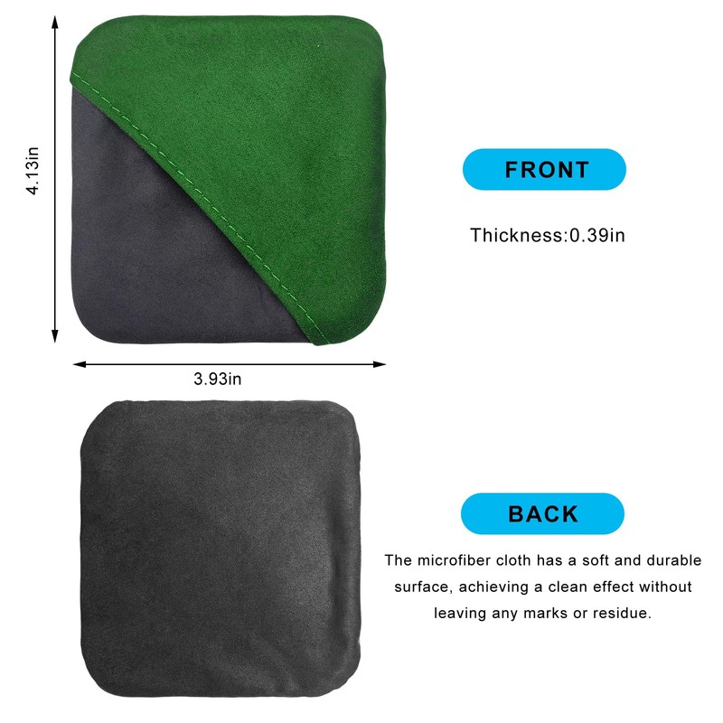 Car Screen Cleaner, Microfiber Cleaning Pad, Green&Gray