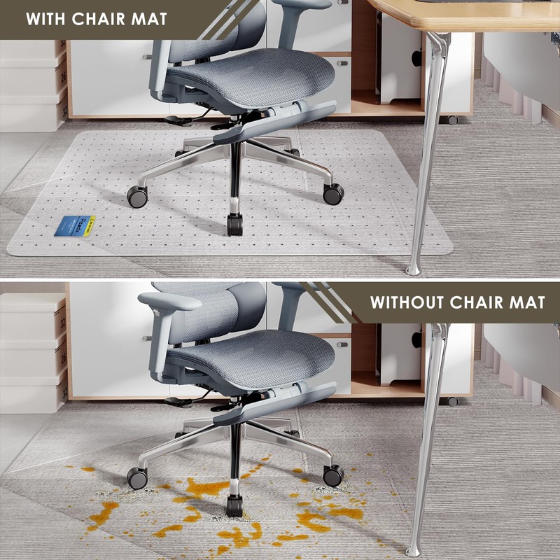 Azadx Heavy Duty Office Chair Mat for Carpet 32" x