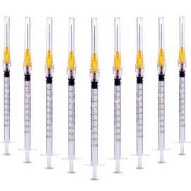 20 Pack 1ml with 25 Gauge 1 Inch Luer Lock Tool, Individually Wrapped(20 Pack)