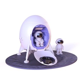 Astronaut Lander Galaxy Star Projector Night Light, Bluetooth Speaker Remote Control Lander Space Nebula Ceiling LED Lamp Bedroom Decor