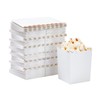 100 Pack Mini Popcorn Boxes for Party, Bulk White Popcorn