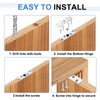 uxcell 4Pcs 360 Degree Rotating Pivot Hinges, 98.5 x 24mm
