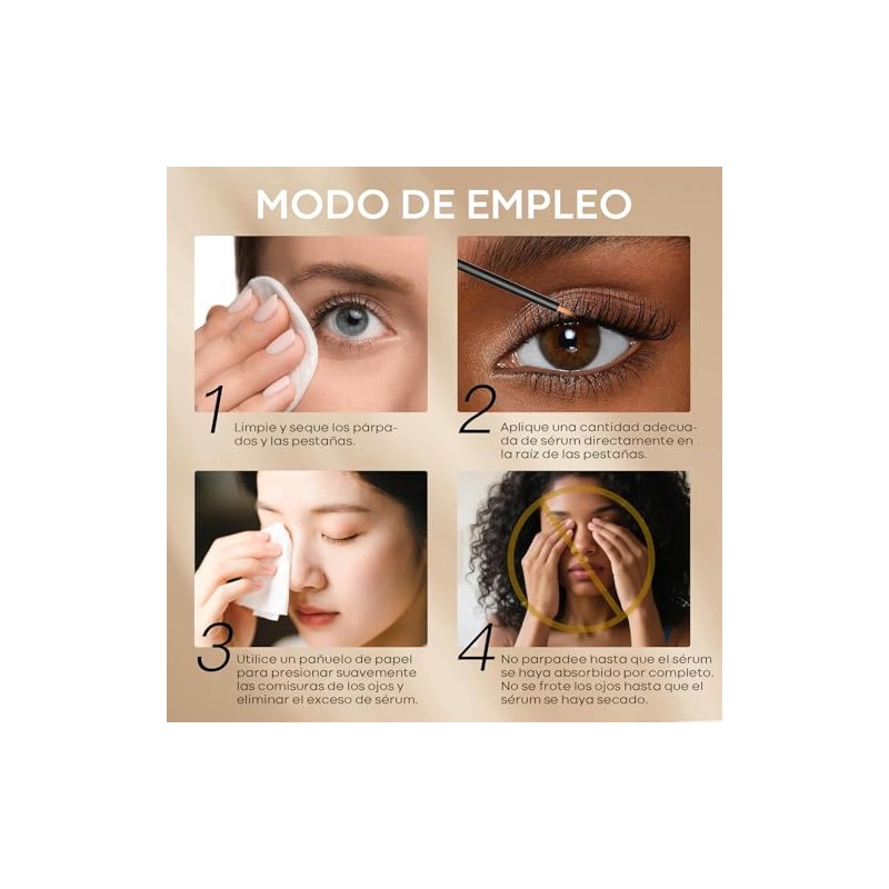 Serum Pestañas Potenciador Eyelash Growth Serum with Keratin, Biotin Vitamin