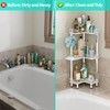 HapiRm Corner Shower Caddy Standing - 3 Tier Shower Organizer