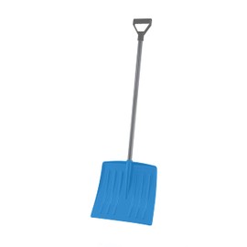 Superio Kid Snow Shovel with Metal Handle, Kids Size Light Blue Durable Shovel for Snow - Comfort D Grip on A Sturdy Metal Handle 35 “ Height, Durable Plastic Blade, Kids Safe Shovel (1)