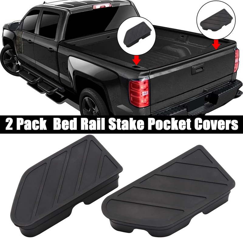 JERBOR 2Pack Silicone Stake Pocket Covers for GMC Canyon/Chevy Colorado