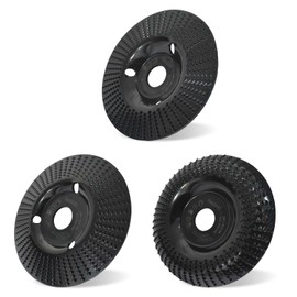 Pack of 3 Wooden Sanding Discs for Angle Grinder 125 mm Wood Carving Disc Wood Cutter Rasp Disc Sanding Discs Milling Disc for Angle Grinder Shapes Polishing Carving Grinding