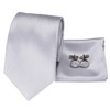Hi-Tie Ties for Men Silk Necktie Pocket Square Cufflinks Wedding