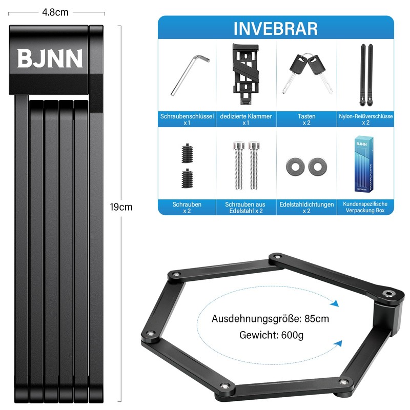 85 cm Folding Bicycle Lock - Bicycle Lock Folding Lock