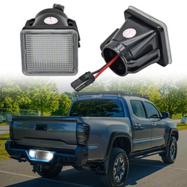AUYICH LED License Plate Light Compatible with Tacoma 2016 2017 2018 2019 2020 2021 2022, For Tundra 2014-2021, 2PCS Tag Lights for License Plate for White Lights, Clear Lens