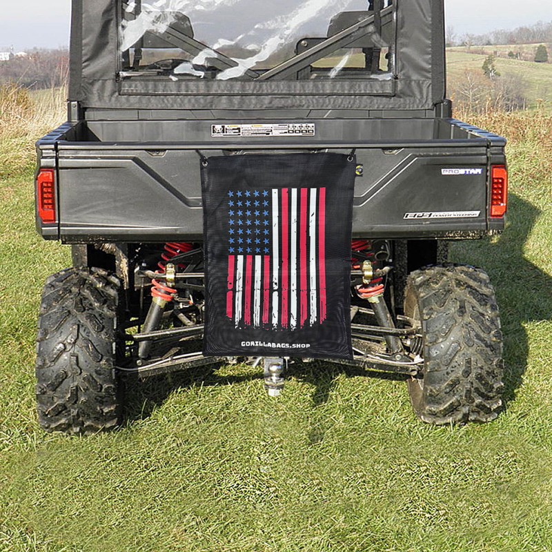Gorilla Bag Universal UTV/Golf Cart/Marine/Outdoor Trash Mesh Bag (American Flag)