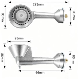 MCAMPAS High Pressure Cast Iron Propane Burner Head with 20 PSI Adjustable Regulator & 4FT Hose, Heavy Duty Replacement for Turkey Fryer Burners, Outdoor Cooking, Camping