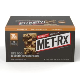 MET-Rx MET RX  Chocolate Chip Cookie Dough, 9 Bars, 3.52 oz - 1 BOX