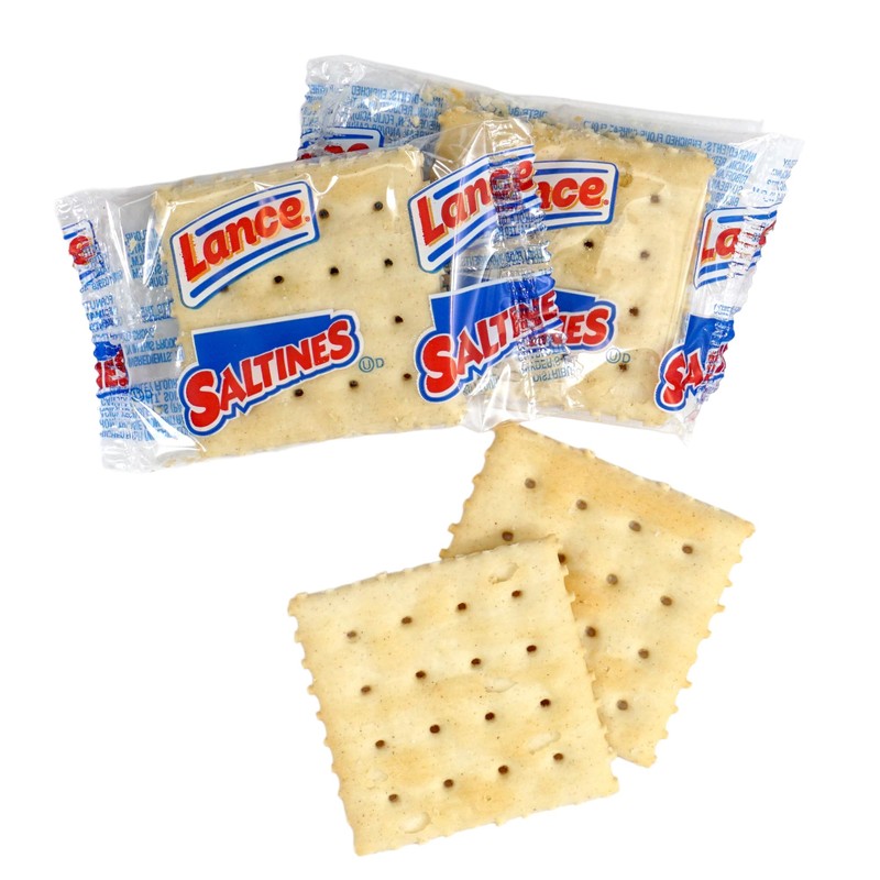 Saltine Crackers, 100 Pack Individually Wrapped Cracker, Single Serve, Low