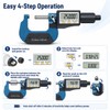Digital Outside Micrometer, 25-50 mm/1-2 Inch LCD Micrometer