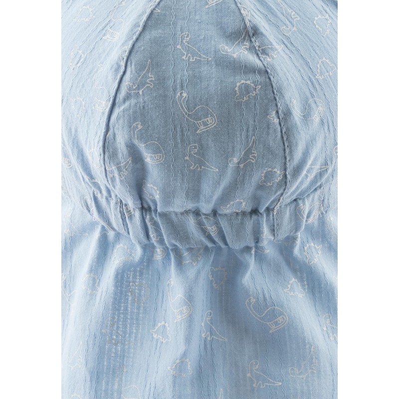 Sterntaler Boys' Peaked Cap Neck Dinosaur Sun Hat, Sky, 51