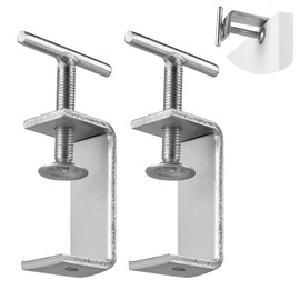 EXLECO Set of 2 15-60 mm C Clamp Stainless Steel C Clamps Screw Clamp Adjustable Jaw Openings Carrier Clamp Fixing Pliers Table Clamp Carrier Clamp Mounting Clamp for Woodwork Welding Carpentry