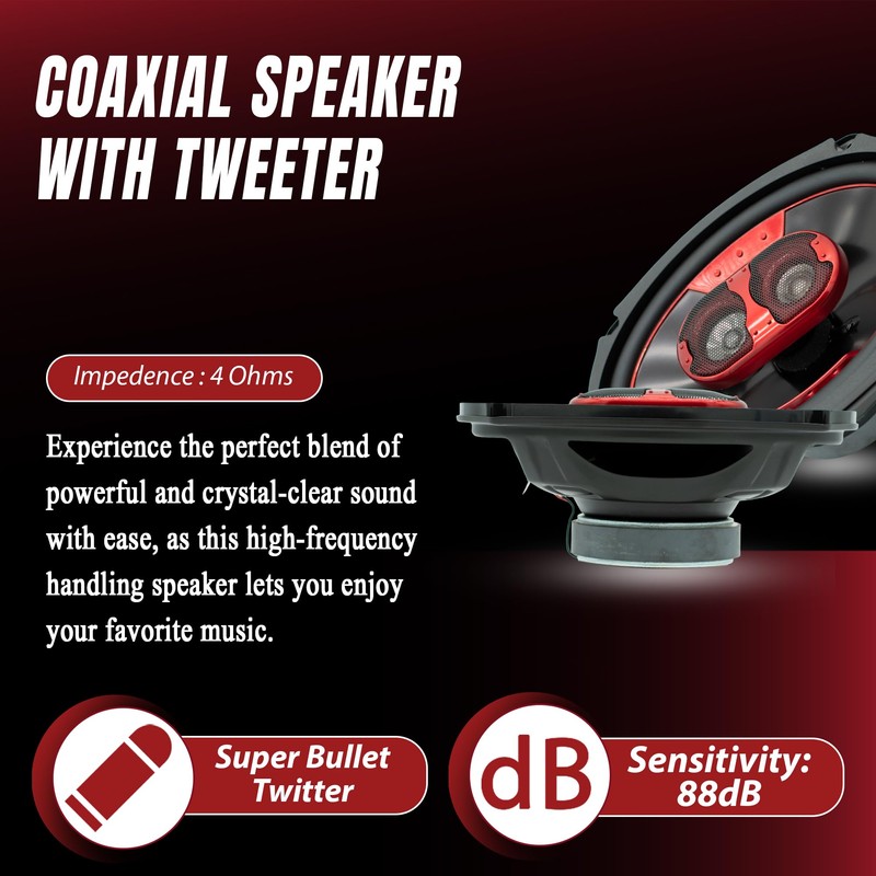 MB Quart XK2-169 6x9-Inch 300 Watt 2-Way Coaxial Speaker System