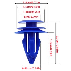 Aiyraa 50 Pcs LR027255 Wheel Arch Trim Clips, Plastic Push Rivets for Car Fixing, Compatible with Range Rover Evoque & Jaguar, Front Rear Wheel Arch Moulding Retainer Clips, Durable Car Clips