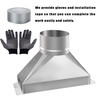 4" Dia x 3-1/4" x 10" L microwave vent kit,