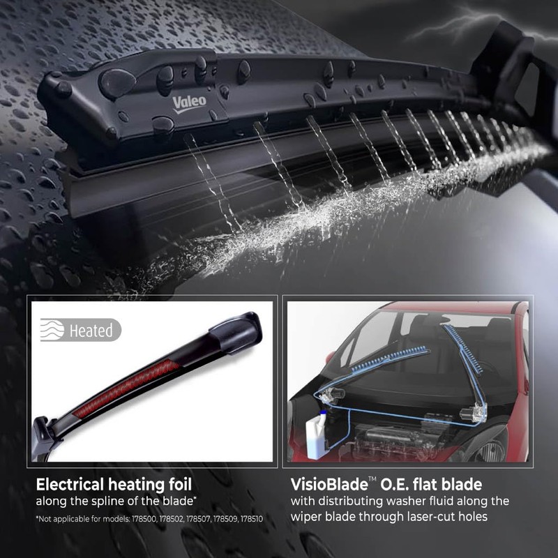 Valeo 178510 Silencio Visioblade Windshield Wiper Blade Set Compatible with