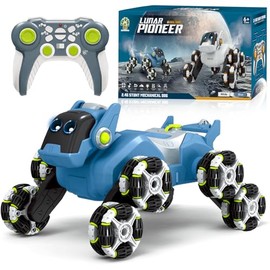 PTHTECHUS El Coche de Control Remoto de Juguetes pytechus, con una rotación de 360 ° Puede Cambiar la Forma de la carrocería, Regalo de Navidad para niños y niñas (Blue)