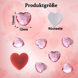ParPix Pack of 200 Pink Diamonds Wedding Confetti Heart Decoration Wedding Confetti Wedding Table Decoration Heart Confetti Wedding Decoration 12 mm Pink Heart Confetti