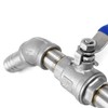 QWORK Drum Faucet for 55 Gallon Steel/Plastic Drum, 2" Stainless