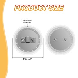 PATIKIL 3" Duct Damper Flap, 304 Stainless Steel HVAC Manual Volume Dampers Airflow Backdraft Damper Control for HVAC Air Balancing System