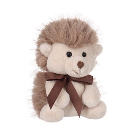 Apricot Lamb Gentleman Hedgehog Plush Stuffed Animals for Kids, Soft Cute Plush Toys for Baby Girl and Boy, Fluffy Gentleman Hedgehog Brown 7.5 Inches