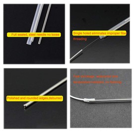 600pcs 2.6mm Dia 60mm Length Heat Shrinkable Tube 1.0mm Steel Needle Popular Clear PE Fiber Splice Tubes Optical Fiber Fusion Splice Protection Sleeves(Pre-Shrunk)