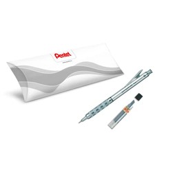 Pentel GraphGear PG1015-A Mechanical Pencil with Metal Case 0.5 mm + 1 Hi-Polymer Super C505-HB, PG1015-A/C505-HB