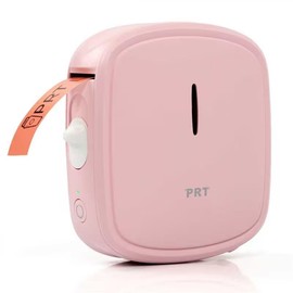 PRT Mini Portable Labeling Machine, Bluetooth Thermal Label Printer for iOS & Android, Embossed Sticker Printer Suitable for Home Kitchen, Pink
