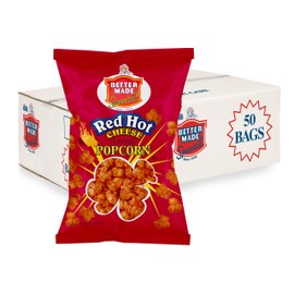 Better Made Special Cheese Flavored Popcorn - Case of 50 - .625oz Bags (RED HOT CHEESE)